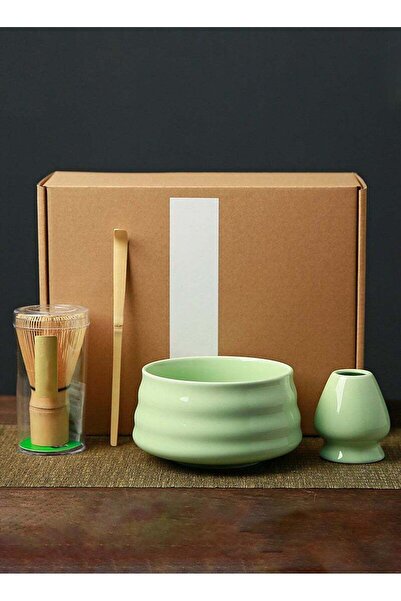 Arabest 4 Piece Matcha Set, Traditional Japanese Tea Set with Ceramic Bowl, S...