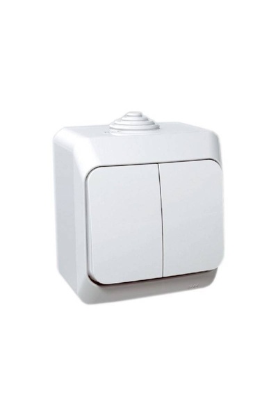 OEM Intrerupator dublu Schneider aplicat 16A IP44 alb
