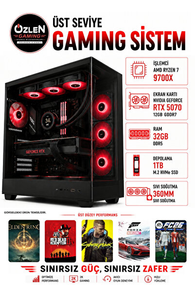 ÖZLEN XL13 RYZEN 7 9700X RTX 5070 12GB 32GB DDR5 RAM 1TB M.2 SSD Üst Seviye O...