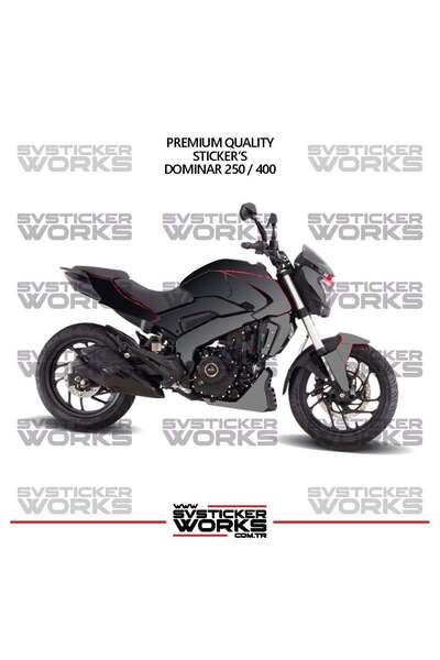 ARONA Bajaj Dominar 250-400 Compatible Fairing Sticker Dual Color Engine Fair...