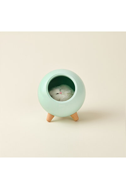 Geox Kedi Figürlü Masa Lambası - Yeşil