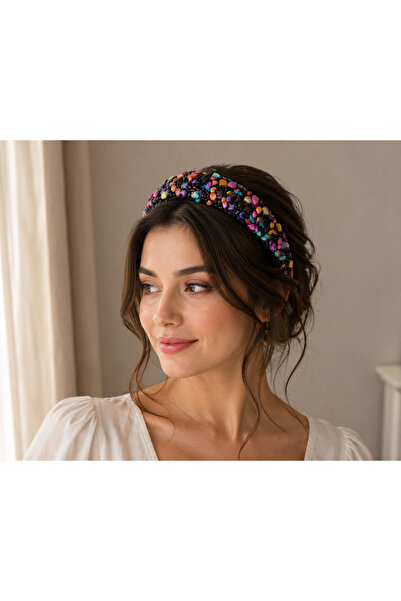 ZS Aksesuar Special Design Colorful Natural Stone Plump Crown with Crystal Em...