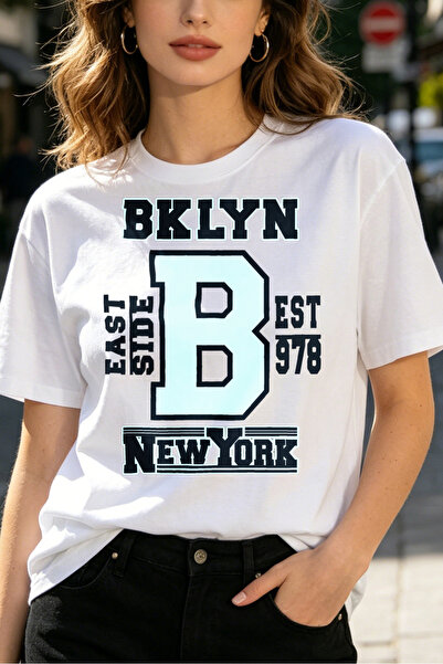Fleck Womens T Shirts Brooklyn East Side B New York Est 978 Streetwear Graphi...