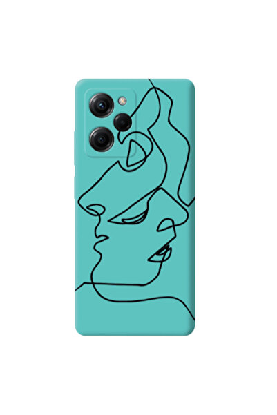 Other Xiaomi Poco X5 Pro intertwined Turquoise Colored Silicone TPU Θήκη