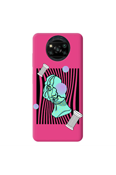 Other Xiaomi Poco X3 /X3 Pro Columns Fuchsia Colored Silicone TPU Θήκη
