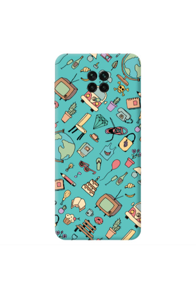 Other Xiaomi Redmi Note 9 Pro Best buds Turquoise Colored Silicone TPU Θήκη