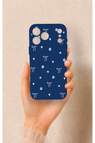 Vip Case iPhone 17 Pro Max Uyumlu Mini Fiyonk Desenli Silikon Kılıf