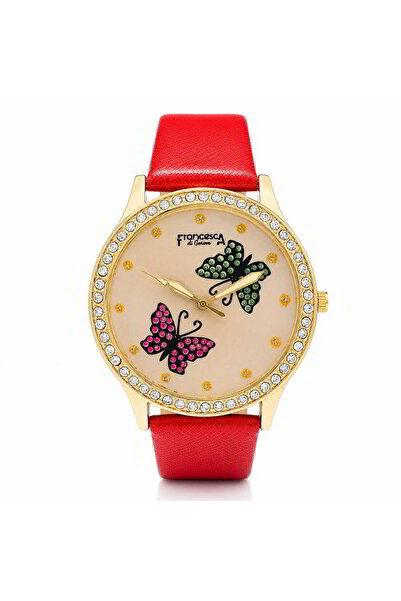 Watch Ceas pentru femei, Casual, Francesca di Geneva, Rosu, FF383