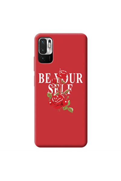Other Xiaomi Redmi Note 10 Pro 5G Be Your Self Red Colored Silicone TPU Θήκη