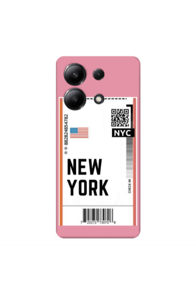 Other Xiaomi Redmi Note 13 4G New York NYC Pink Colored Silicone TPU Θήκη