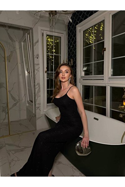 Kinzi Glitter Evening Dress