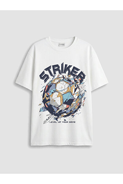LC Waikiki Vizyon New Season Crew Neck Printed Boys' T-Shirt