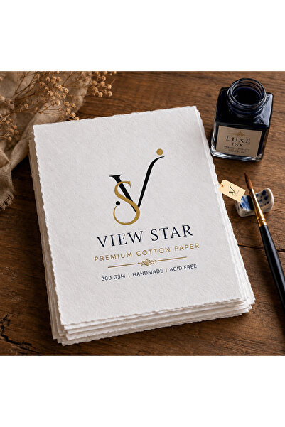 View star Premium A6 Cotton Paper - 25 Handmade Craft Paper for Calligraphy, ...