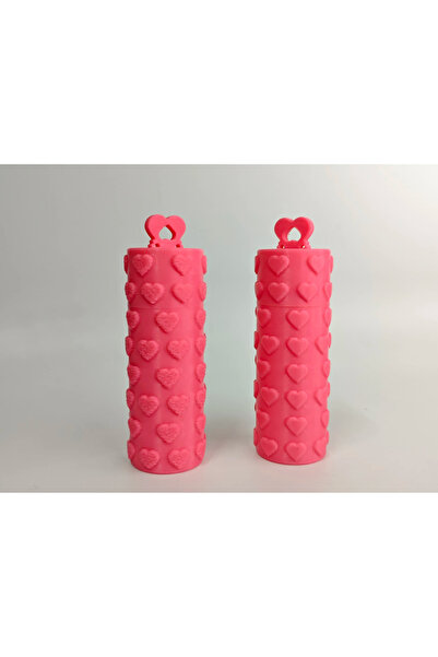 DU&ER 2-Pack Heart Patterned Lip Moisturizer Storage Box Lip Balm Carrying Case