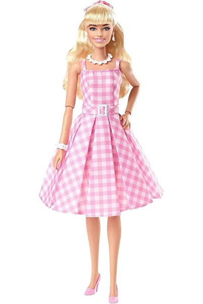 mattel Φόρεμα Μπάρμπι Ταινίας Ροζ Καρό (HPJ96)