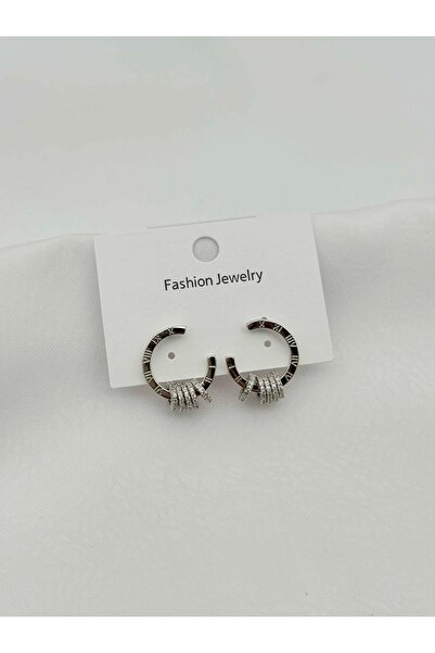 Haziran Accessory, C Model Stone Earrings