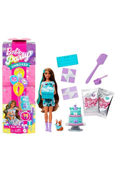 mattel Πάρτι Barbie: Αποκάλυψη Μοντέλου Εκτός Συσκευασίας - Μελαχρινή (JFG72)