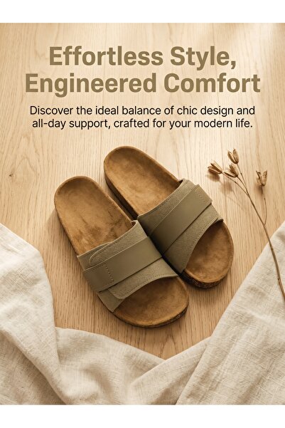 Dhiaa Walk Comfortable Summer Slippers for Women - Suede Upper with Contoured...