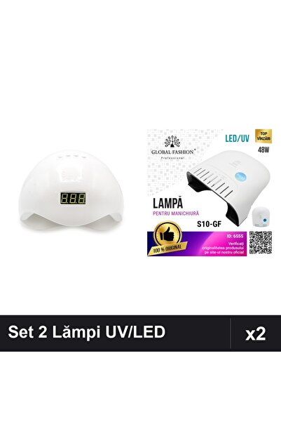 NAİLS Set 2 Lămpi UV/LED Profesionale SUN5 și S10-GF 48W pentru Uscare Unghii...