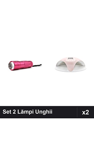 NAİLS Set 2 Lămpi UV/LED Profesionale Manichiură 48W+12W, Roz