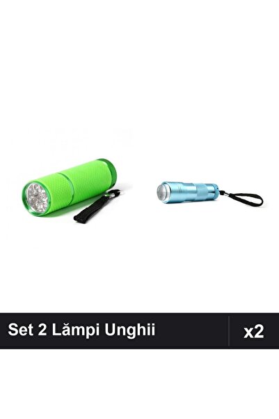 NAİLS Set 2 Lămpi LED/UV Unghii 12W + Mini Lanternă 9 Becuri, Manichiură