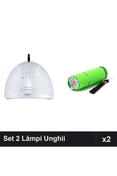 NAİLS Set 2 Lămpi UV/LED Unghii: 48W Profesională + Mini Lanternă 9 Becuri