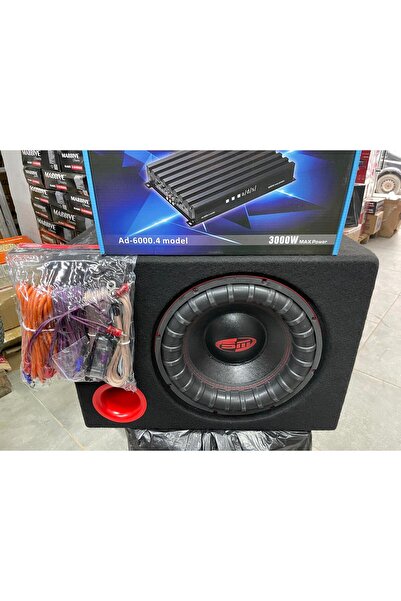 FTH SOUND 30 CM 14000 WAT SUBWOOFER BAS + 3000 WATT 4 KANAL AMFİ + KABLO TAKIMI + KABİN