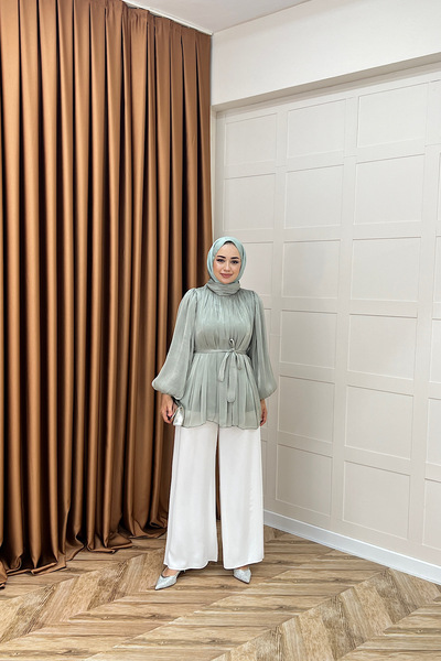 Stilife Hope Balon Kol Tunik Mint
