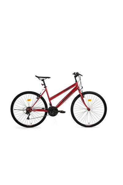Bisan DISCOVER KADIN DAĞ BİSİKLETİ 42CM V 26 JANT 21 VİTES METALİK KIRMIZI SİYAH
