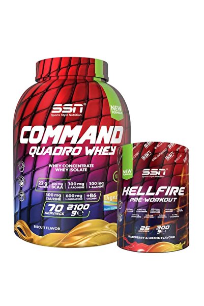 SSN Sports Style Nutrition Ssn Hellbuild Command Whey 2100Gr Biscuit + Hellfi...