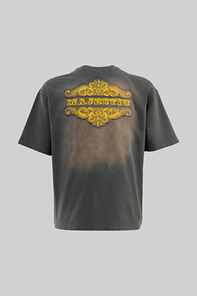 Machinist Ανδρικό μπλουζάκι Majestic Slogan Oversize Χακί