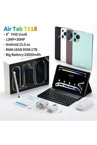 AİRTAB Air Tab T818 8" Android 15 Tablet Pc |   16Gb Ram Memory and 1Tb Stora...