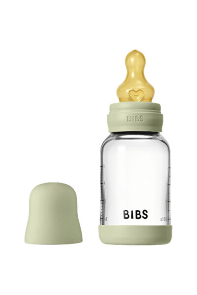 Bibs Γυάλινο Μπιμπερό 120ml – Λάτεξ – Σε γκρι απόχρωση