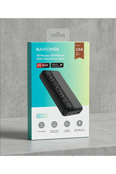 RavPower Raf Power Pd Pioneer 20,000 Mah 20W Portable Charger Power Bank