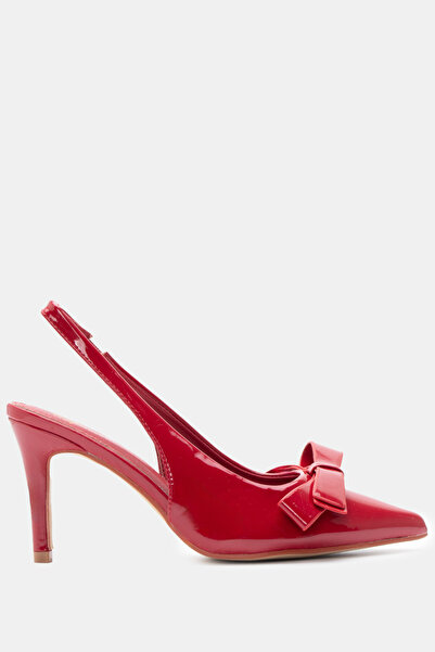 Luigi Μυτερές γόβες slingback με διακοσμητικό φιόγκο - Κόκκινο - 36