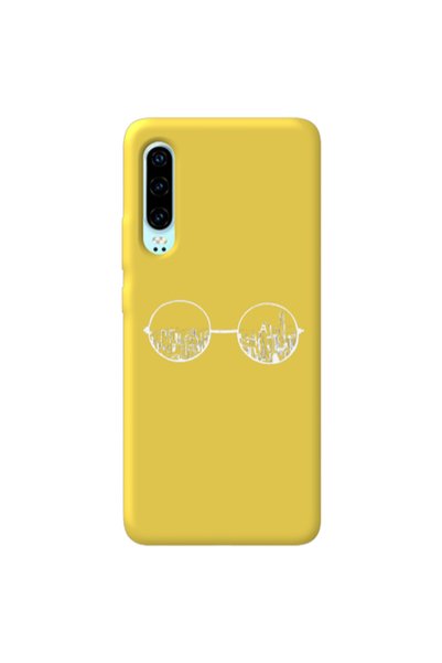 Other Huawei P30 Sunglasses Yellow Colored Silicone TPU Θήκη