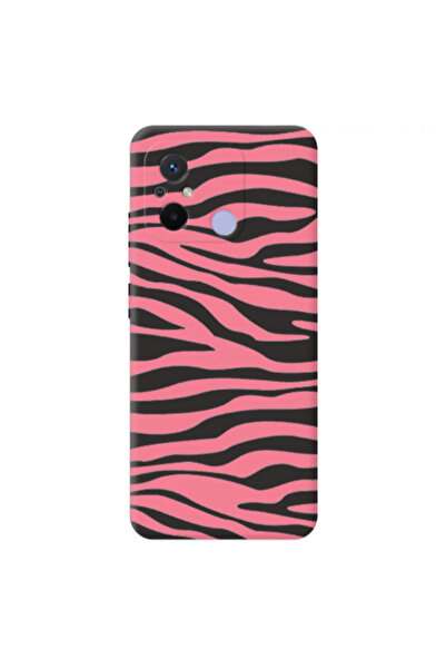 Other Xiaomi Redmi 12C Pink Zebra Black Colored Silicone TPU Θήκη