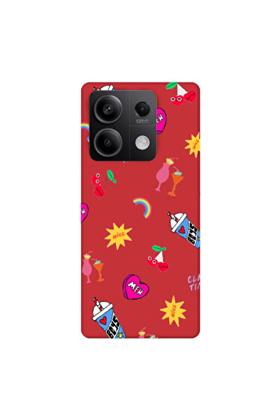 Other Xiaomi Redmi Note 13 5G glam time Red Colored Silicone TPU Θήκη