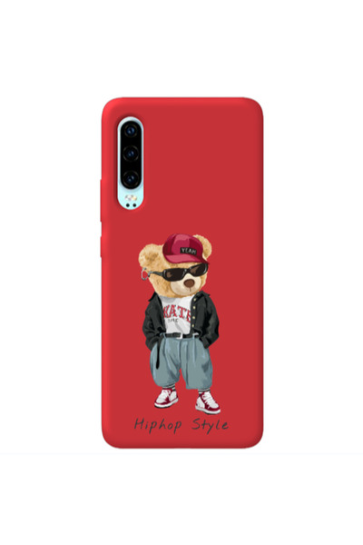 Other Huawei P30 Hip hop style Red Colored Silicone TPU Θήκη