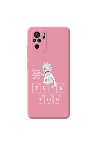 Other Xiaomi Redmi Note 10S Rick Scince is wise Pink Colored Silicone TPU Θήκη