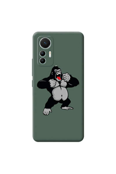 Other Xiaomi Mi 12 Lite Angry Gorilla2 Dark Green Colored Silicone TPU Θήκη