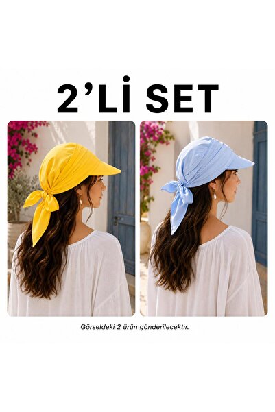 Wearflawless Women's Safari Tie-Back Hair Bandana, Visor Hat, Trendy Summer B...