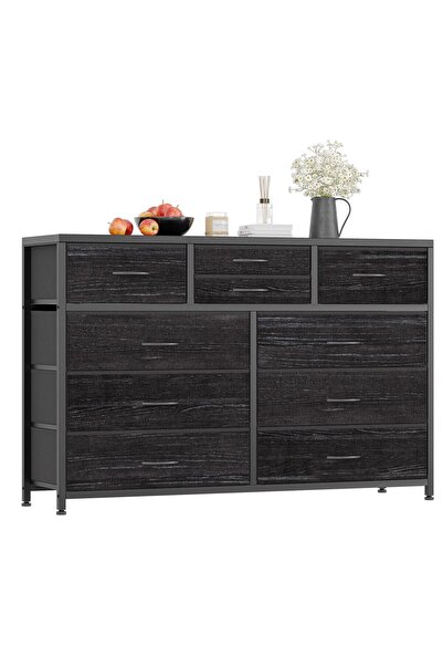 Garvee Bedroom Dresser, Modern Spacious Dresser with 10 Drawers and Wooden To...