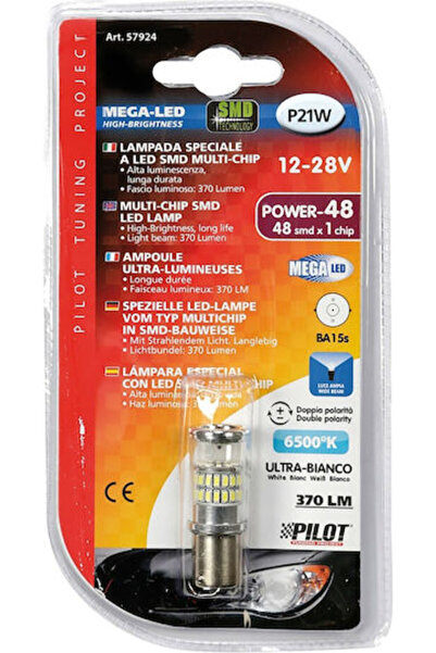 Lampa Λάμπες Αυτοκινήτου Mega-Led Υψηλής Ισχύος 48 P21W-BA15S-1156 LED 6500K ...