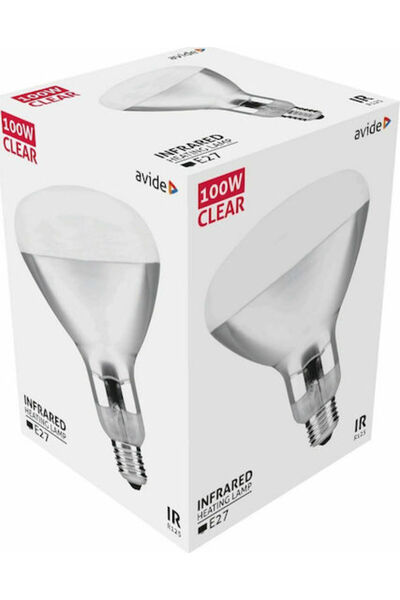 Avide ASIR27-100W-C Υπέρυθρη Λάμπα 100W για Ντουί E27 Κωδικός: 15.001.0251