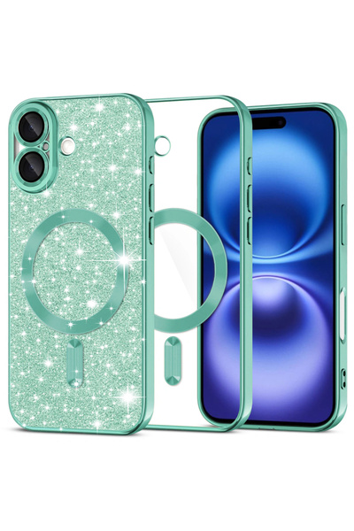 Techsuit Θήκη iPhone 16, Πολυτελής με Γκλίτερ, MagSafe, αντικραδασμική, ανοιχ...