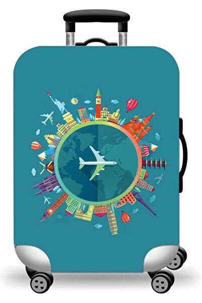 Arabest Washable Luggage Cover,Stretchable Elastic,Classic Green Print,Suitca...