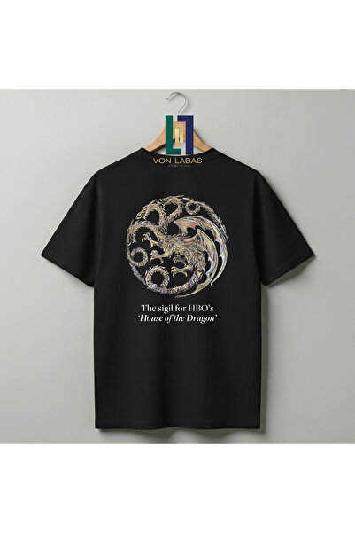 Grafftee Clothing تي شيرت من القطن الفاخر بتصميم House of the Dragon للجنسين