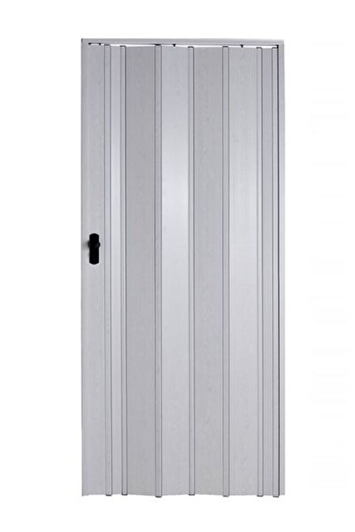 Sarpaş Akordiyon Kapı 136x202 Akçaağaç Camsız Kalın Kapı Katlanır Akordeon Pvc Anahtar Kilitli