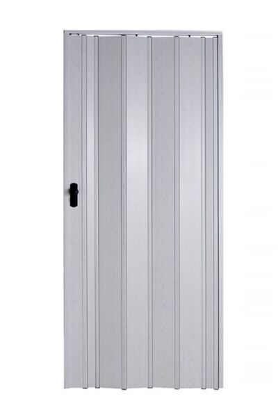 Sarpaş Dekor Sarpaş Akordiyon Kapı 81x207 Akçaağaç Camsız Kalın Kapı Katlanır Akordeon Pvc Anahtar Kilitli